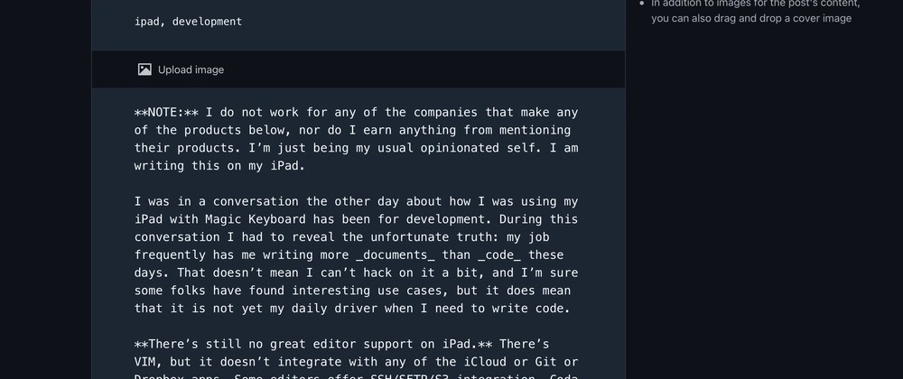 iPad as a Workstation